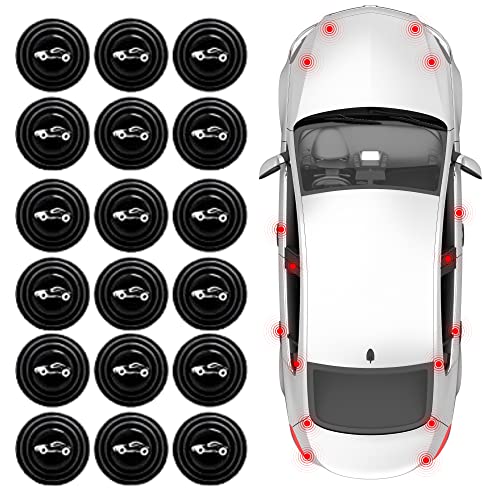 3BEE Door Shock Absorber Car Door Protector Stickers, Buffer Bumper Cushion Car Door Shock Absorbing Silicone Gaskets Automotive Door Gasket 16PCS