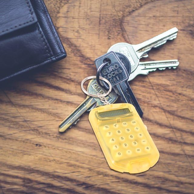 Miniatura 6 de Calculadora de bolsillo negra Llavero Pequeño Pequeño Portátil Mini Calculadora Electrónica para Estudiantes Caseros Calculadoras Básicas Accesorios