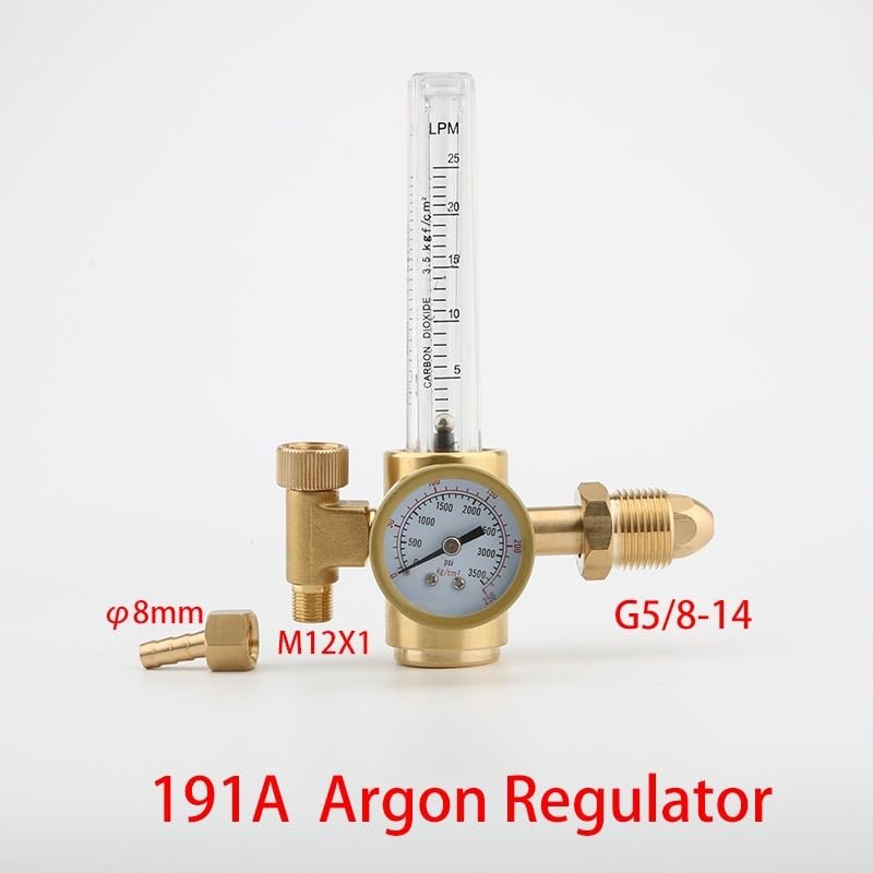 Reduktor do gazu Regulator regulacji argonowej Regulator gazu przepływu G5/8 "0-25MPA przepływomierza spawania spawania spawania Regulator Argon manometr(HLD (copper))