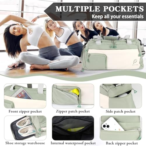 Image of PALAY Gym Bag Fashion Fitness Bag with Shoe Compartment Lightweight Duffle Shoulder Travel Multifunctional Travel Waterproof Day Pack Shoulder Yoga