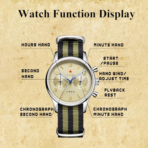 Image of HEMUDU Seagull 1963 ST19 Movement 40mm 38mm Mechanical Chronograph Sapphire Movement Swan Neck Men Watch