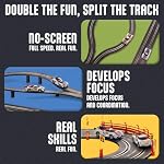 Slot Car Race Track Sets, Race Car with 4 High Speed Cars, Race Tracks for Kids Ages 4-8, Electric Slot Car Race Track Sets, Remote Control Car, Gifts Toys for Boys - 115' Raceway