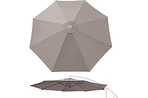 YardGrow Umbrella Replacement Canopy 10ft 8 Ribs for Cantilever Umbrella