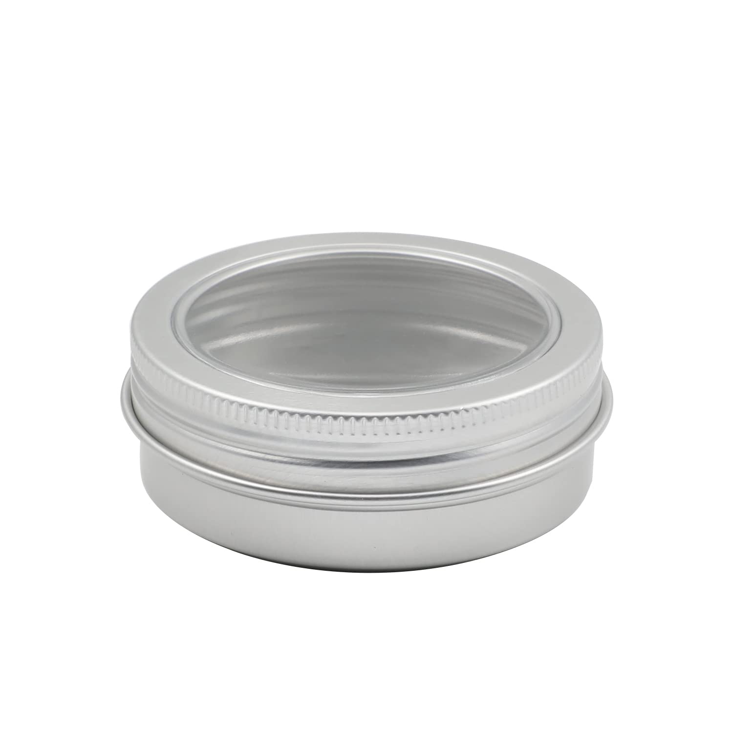 Othmro 1Pcs Round Aluminum Cans Tin Can Screw Top Metal Lid Containers 60ml/2 oz, 68 * 25mm (D*H) Silver Color Aluminum Containers for Lip Balm, Crafts, Cosmetic, Candles