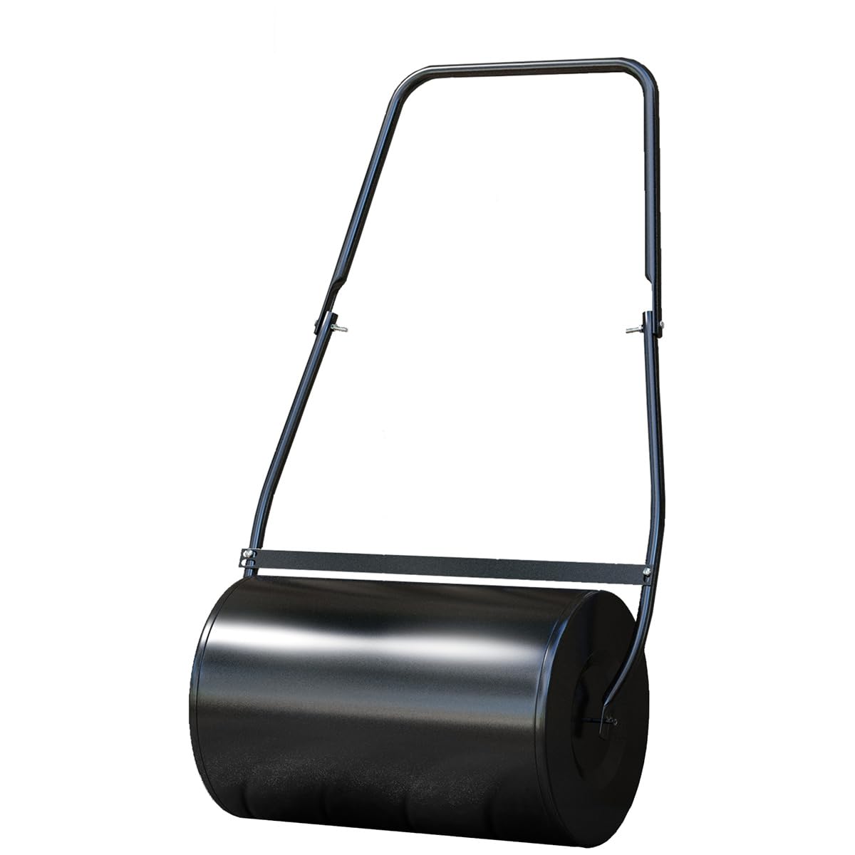 Black Lawn Roller, Heavy-Duty Push/Tow Behind Water/Sand Filled Roller for Park, Garden, Yard, 10 Gallons, Black 23.5