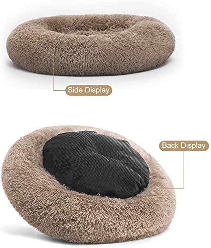 GDDO Premium Orthopädisches Haustierbett für große und extra große Hunde,Donut Hundebett Weiches Plüsch Rundes Hundesofa mit Wasserfeste Unterseite,Hundekörbchen waschbar (90cm)