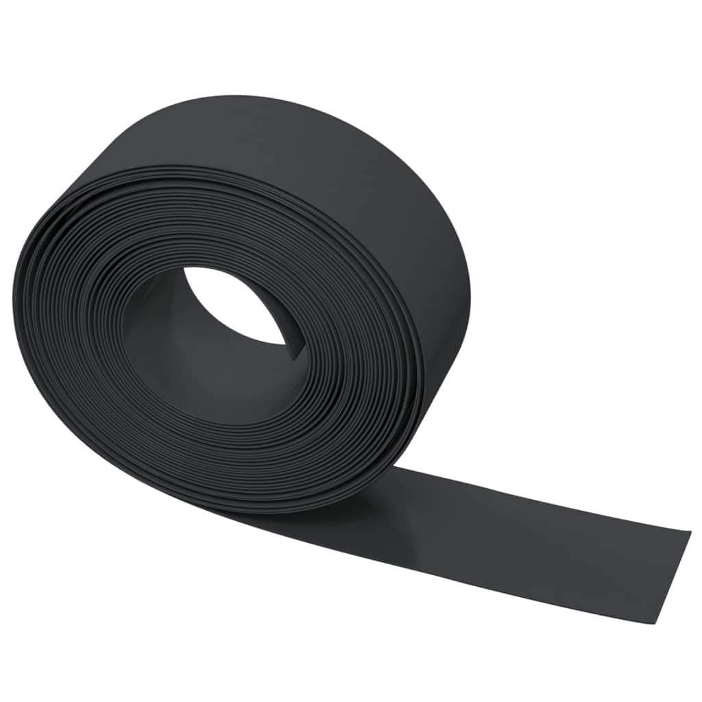 Bordi per prato, 3 pezzi, nero, 10 m, 20 cm, in polietilene | Flessibile, facile da montare senza attrezzi, per aiuole e laghetti