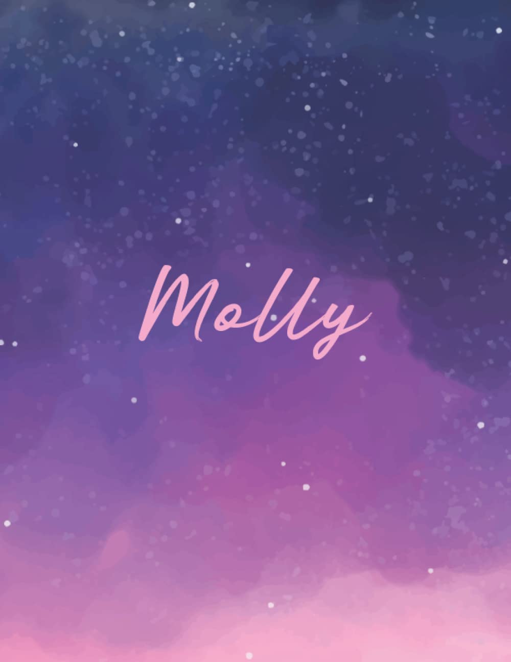 Molly: Journal Notebook Gray for Writing and Drawing, Blank | Calligraphy Dot Grid Journals | 8.5 x 11 inch - V.161