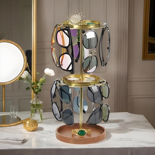 Rack de rangement jusqu'à 12 lunettes de soleil tournant pour gain de place