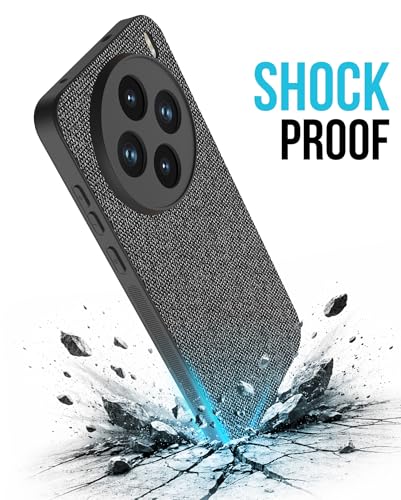 Image of Kapa Soft Full Fabric Protective Back Case Cover for Vivo X200T 5G | Shockproof Slim Hard Anti Slip Back Case (Black)