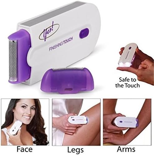 Goank Yes Electric Hair Remover Finishing Touch Pain-Free Plastic Shaver (White and Purple)