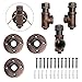 GoYonder Industrial Towel Hook Rack Iron Pipe Hanger (Mounting Hardware Included) (Bronze Finish - 3 Pack)