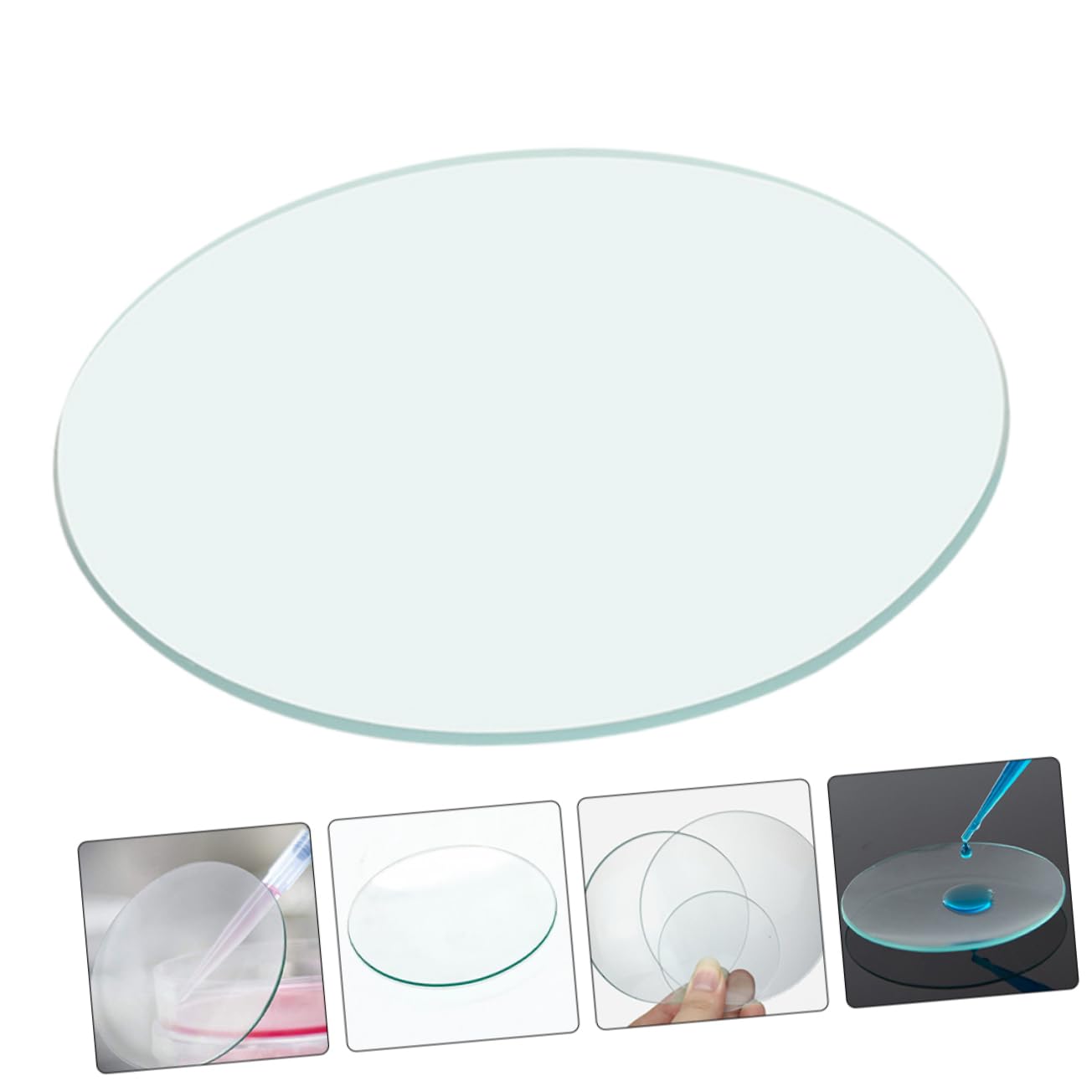 Sosoport 10pezzi Vetri Trasparenti Per Orologi Coperchi in Vetro Per Esperimenti Chimici Accessori Da Laboratorio Vetri Rotondi Per Orologi Coperchi Per Becher