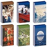 6 Sets 300 Pcs Washi Stickers Set Vintage Aesthetic Sticker Book for Journaling, DIY Decorative Paper Sticker Decals for Bullet Journal Art Scrapbooking Diary Card Craft Gift Album Notebook Stationery