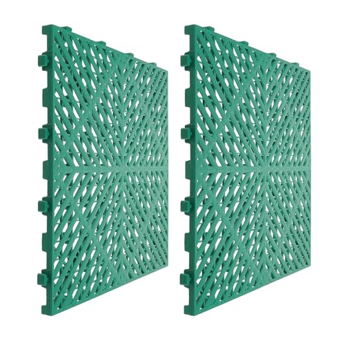 VALICLUD 2 Piezas Baldosas Antideslizantes para Garaje Unidades Rejilla Modular de Drenaje para Lavado de Coches Alfombra Resistente para Taller y Área de Servicio Instalación Fácil y