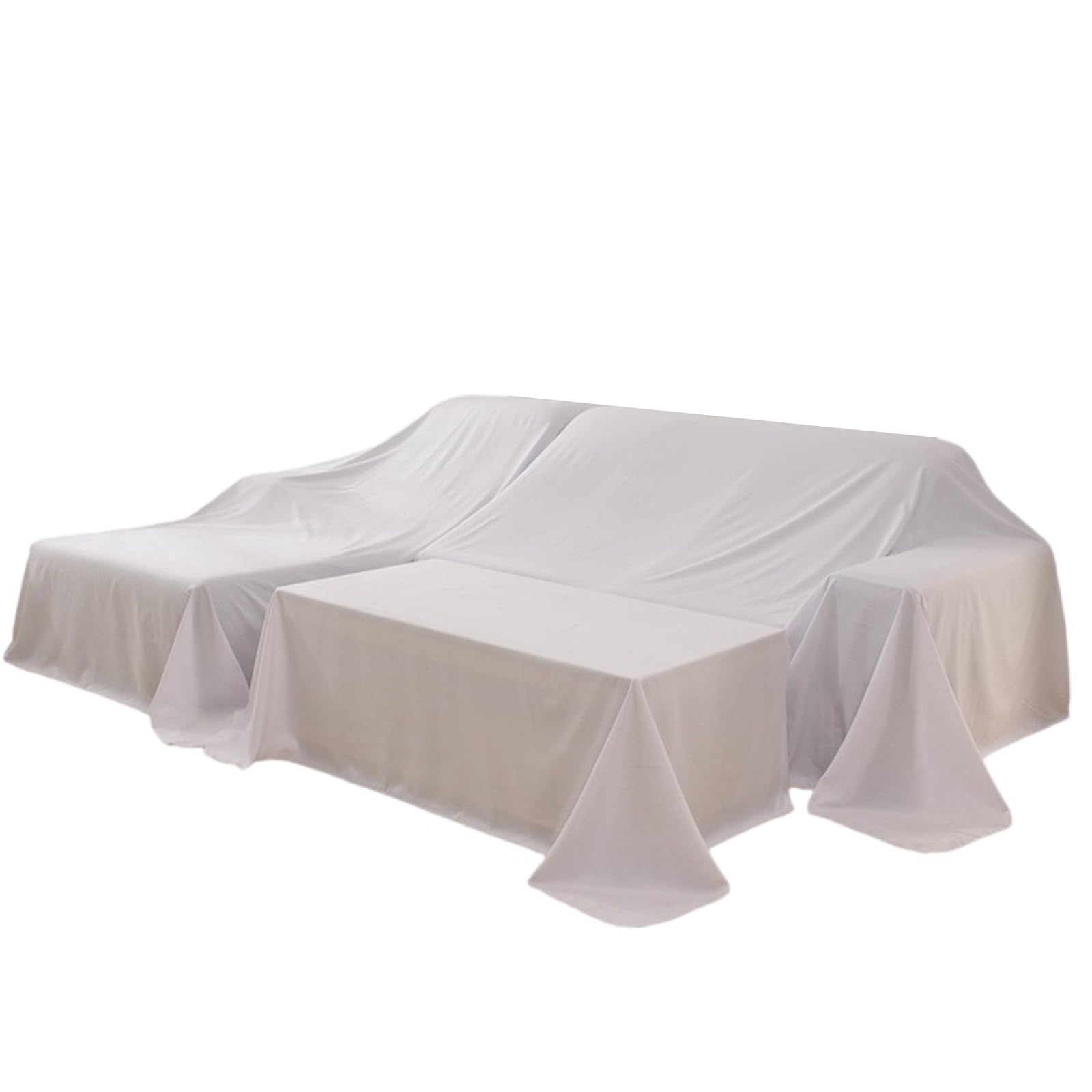 AHTCPO Dustproof Covers Living Room, for Indoor Living Room Couches Coves?Bed Coves, Machine Washable(White,2.4 * 3m)