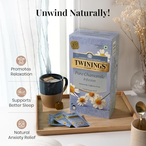 Image of Twinings Chamomile Tea, 100 Teabags, Herbal Infusion Tea, Subtle And Flowery, Light And Gentle Taste, Good Sleep, Stress Relief, Relax, 100 Gram