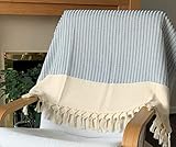 PeppyWay Manta de algodón turco 100% – Manta para sillón – Manta para sofá – Manta de algodón – respetuosa con el medio ambiente – Certificado de confianza OEKO-TEX