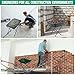 Blulu Mortar Pan Stand Adjustable Folding Masonry Tools with 2 Secure Chains for Supporting Mortar Pans and Trowels in Masonry Construction