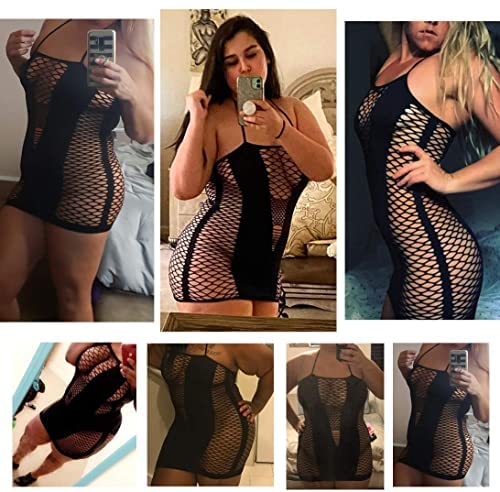 ADOREJOY Womens Lingerie Bodysuit Chemise Teddy Naughty Babydoll Nighty: Medium Black