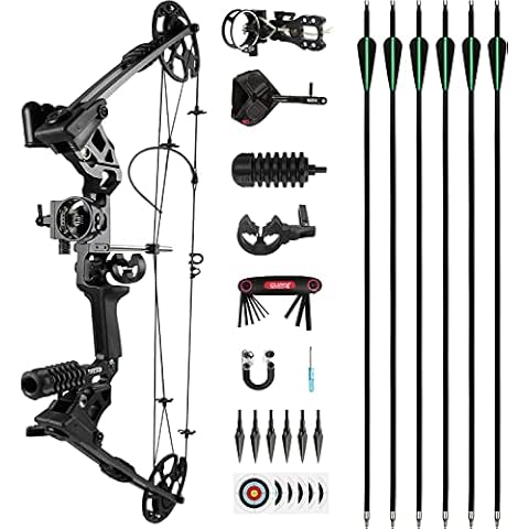 The7boX Compound Bow and Arrow Set 20-70 LBS Adjustable 320 Fps Speed Archery Bow Kit with Carbon Arrows and Accessories for Adults Youth Beginner Outdoor Sports Hunting and Target Practice Cover