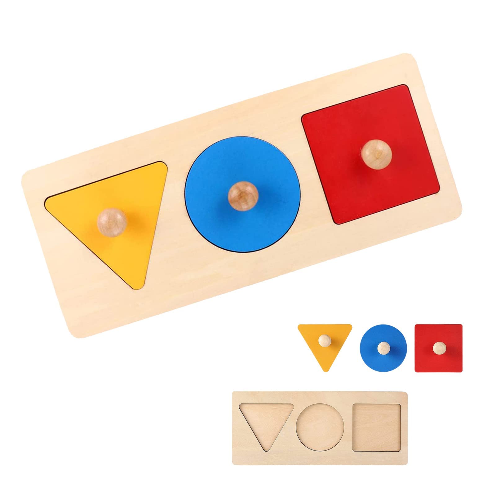 Geometrico Puzzle,Montessori Forma Multipla Puzzle in Legno,Puzzle Forme e Colori,Giocattolo Prescolare Educativo Per Bambini Regalo