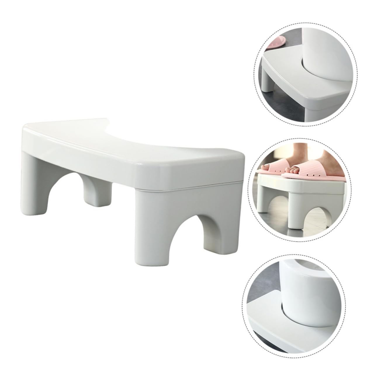 Beavorty Stable Toilet Chair Thicken Toilet Stool Anti-Slip Design for Bathroom Use