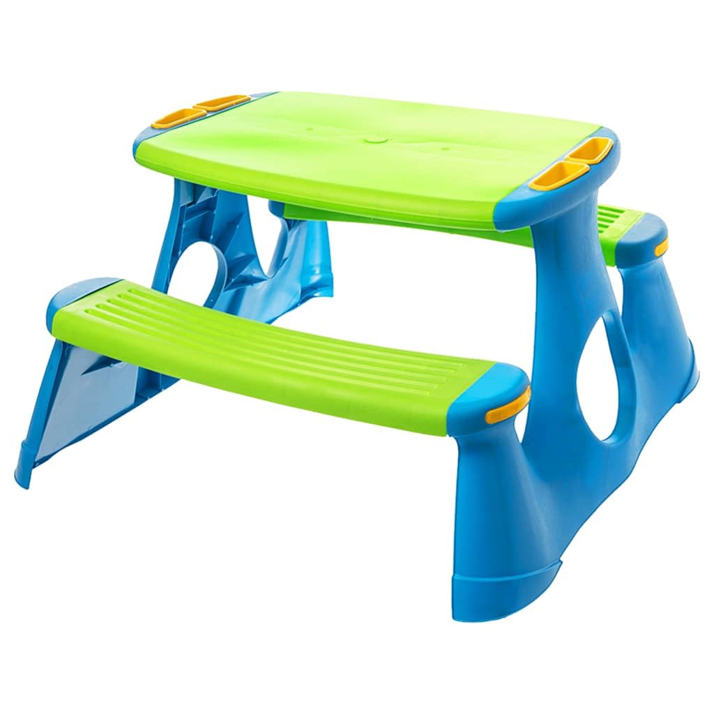 Générique Banc de Pique-Nique Enfant polypropylène 89,5x84,5x48 cm, Table et Banc intégrés pour Jeux extérieurs, Charge Max 30 kg, Usage intérieur et extérieur