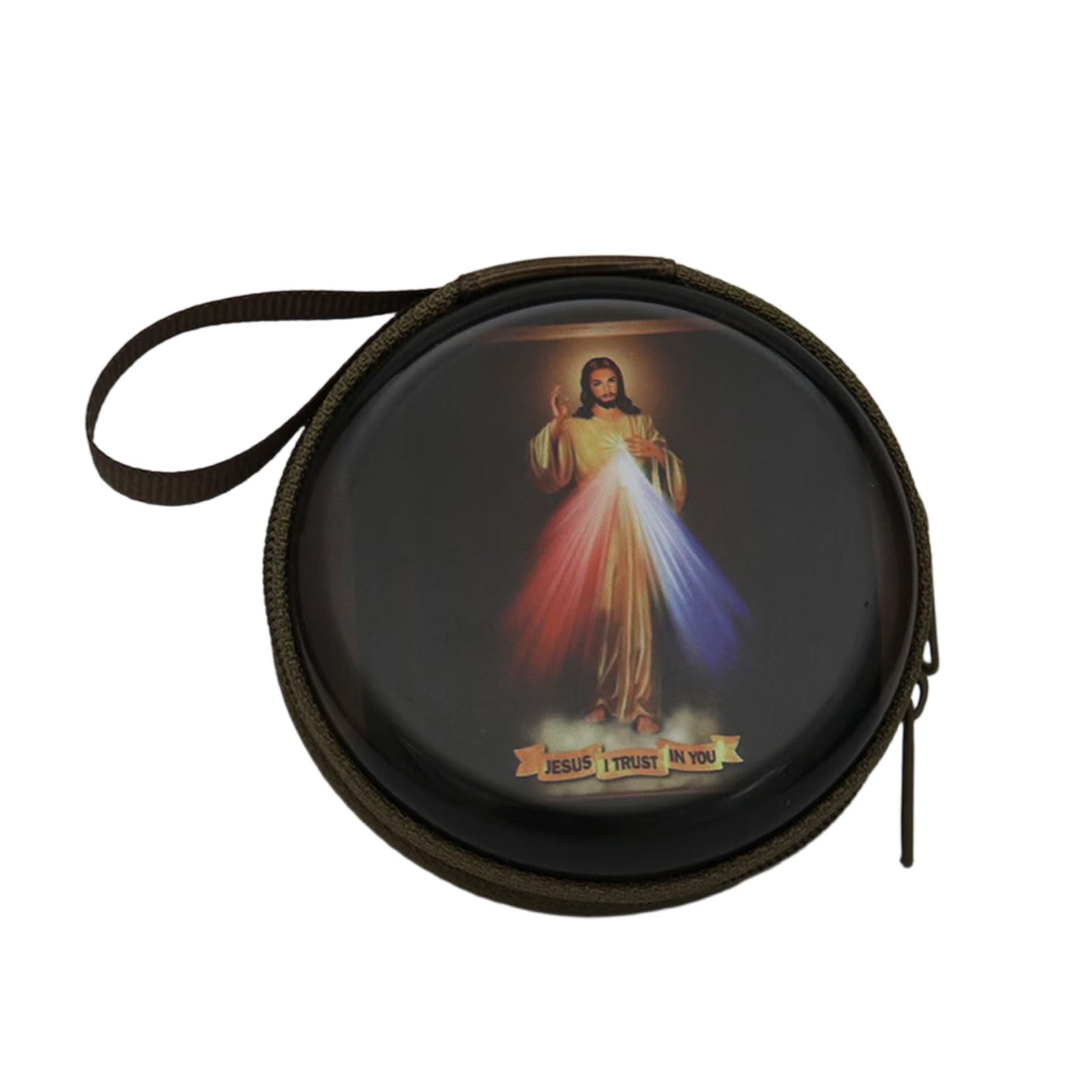 Beimus Catholic Rosary Pouches Religious Jewelry Storage Box Coin Purses Rosary Prayer Bag Religious Jewelry Storage Box Gift Catholic Pouches