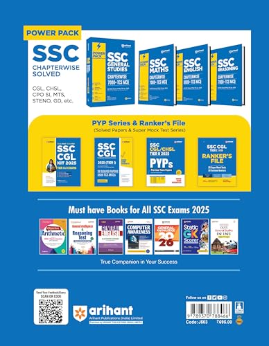 Image of Arihant SSC CGL Preparation Kit 2025 | Complete Study Material for Tier 1 and Tier 2 Exams | 3000+ Practice MCQs, SSC CGL Previous Year Questions Till 2024 | Topicwise Notes, Tips and Tricks | All Subjects Covered | Competitive Exam Guide | English Medium