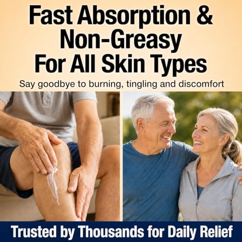 Nerve Guard Neuropathy Cream - Maximum Strength - Natural and Safe Ingredients - Made in USA - Doctor Formulated - Fast-Acting Soothing Relief - Super Value 8 oz - 5