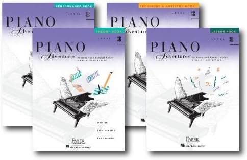 Faber Piano Adventures Level 3B Learning Library Pack Four Book Set - Lesson, Theory, Performance, and Technique & Artistry Books