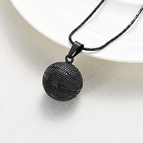 constantlife Cremation Jewelry for Ashes - Basketball Stainless Steel Memorial Pendant Urn Necklace Keepsake for Men Women4