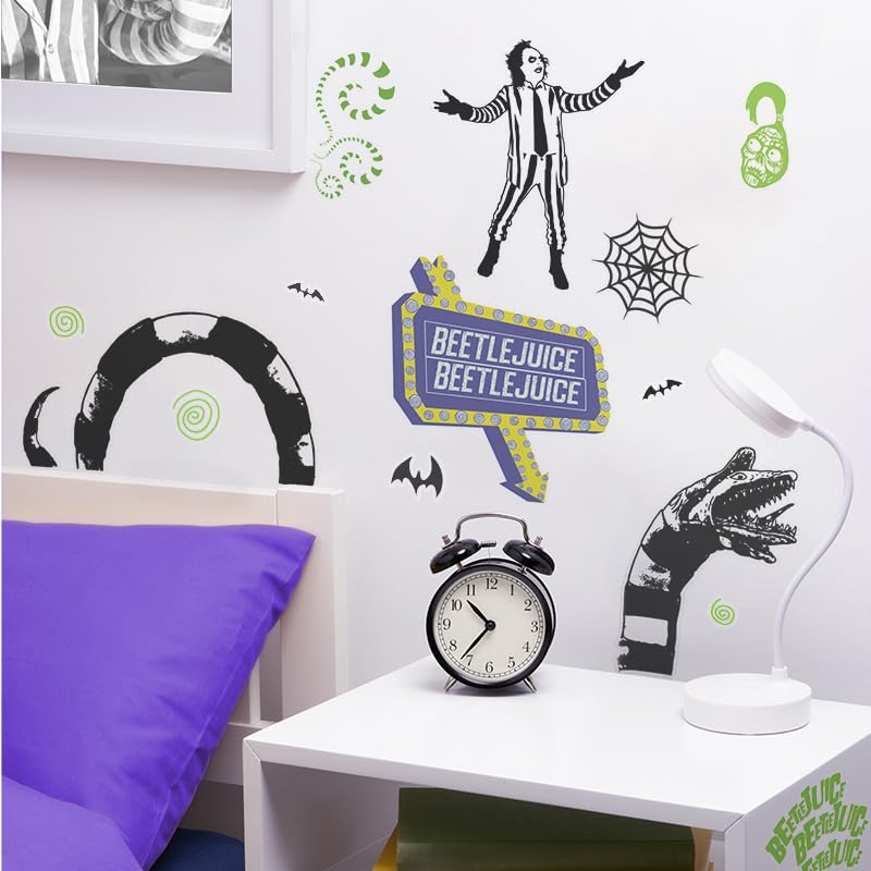 Beetlejuice Wall Decals, Officially Licensed Merchandise, 50 Stickers inc 20 Glow in the Dark Stickers - Image 3
