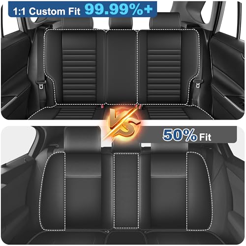 Image of For Toyota RAV4 Seat Covers 2019-2024 2025 RAV4 Hybrid /XLE(Black, 5 Seats) | Waterproof Breathable Scratch Resistant 360 Wrap Airbag Compatible