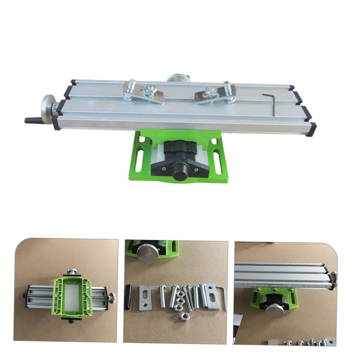 NUOBESTY Mini para Mesa de Trabajo de Fresadora Abrazadera de Banco Ajustable X-y Aleación de Aluminio Resistente Multifuncional para Taller 1