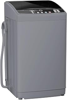 TABU 20lbs Portable Washing Machine, 2.8Cu Ft Full Automatic Washing Machine with Drain Pump, Automatic Washer and Dryer with 10 Wash Programs & 8 Water Levels for Apartment, RV, Home, Grey