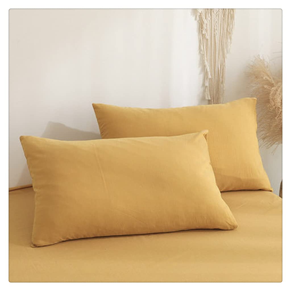 Minimalist Cotton Color Small Fresh Fashion Pillow Case Standard Size Household Bed Bedding(Style C)