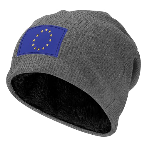 Bonnet polaire thermique drapeau européen pour sport et quotidien
