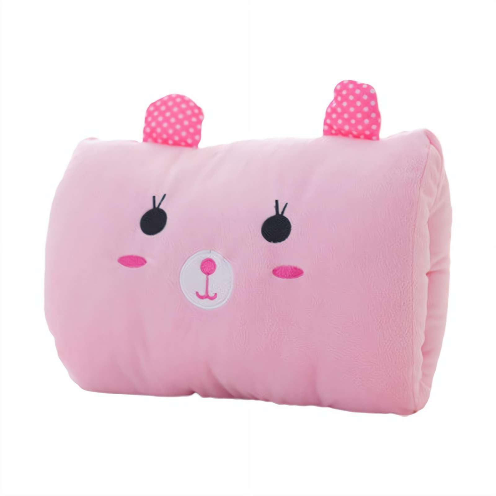 Suho Cartoon Hand Warmer Arm Pillow for Kids, Perfect for Naps and Travel (Light Pink)