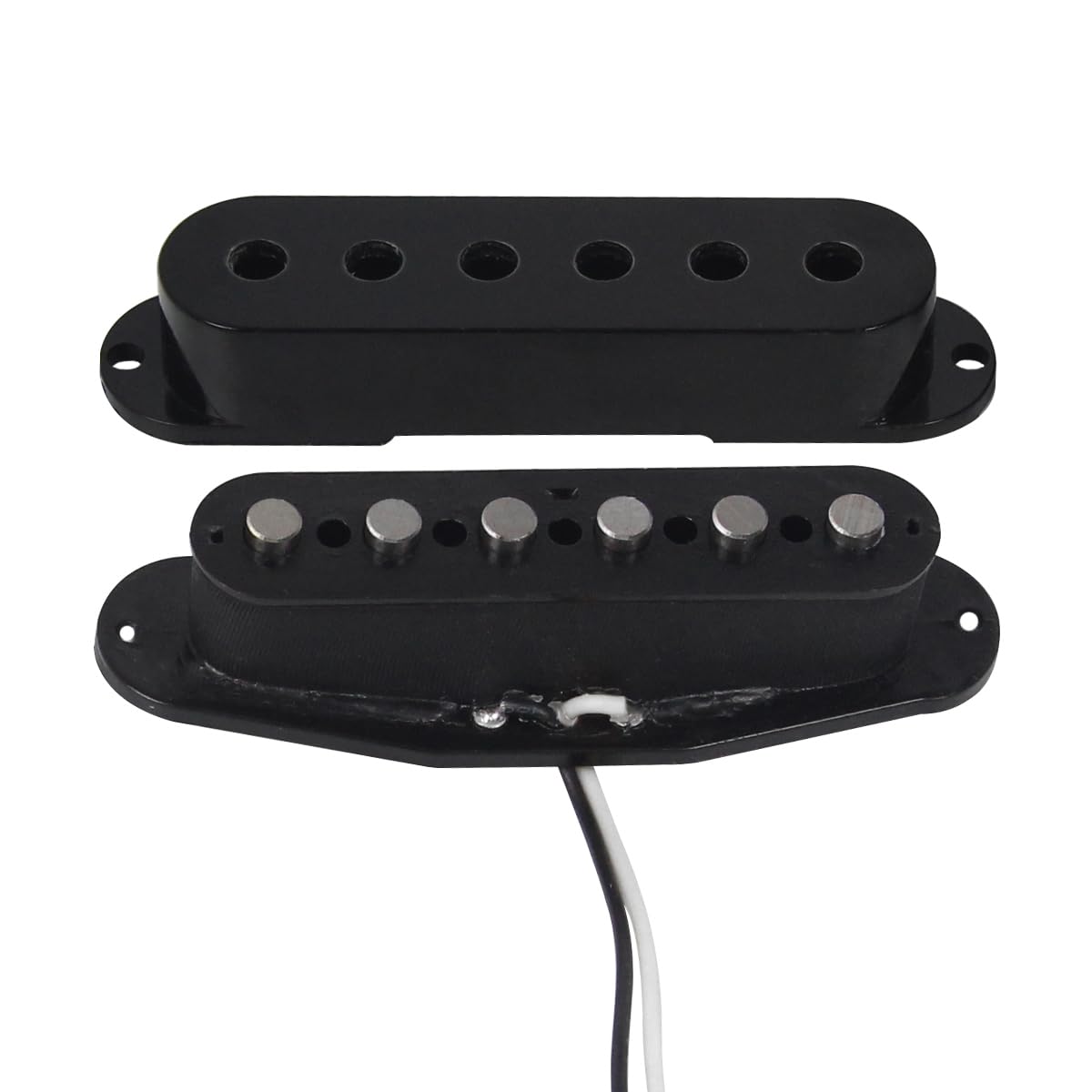 FLEOR Alnico 5 HSS Single-Coil Humbucker Tonabnehmer Set 14-15K Schwarz