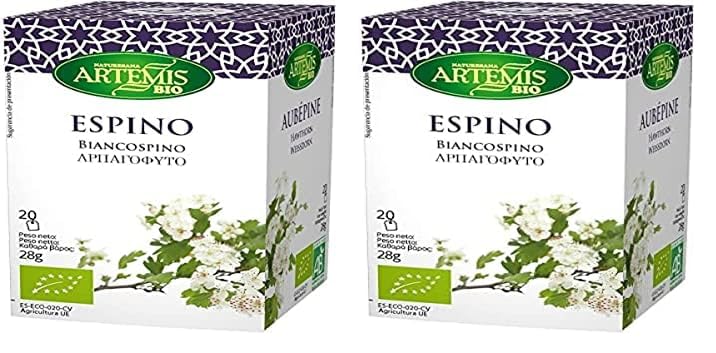 Artemisbio Espino Blanco Eco 20 Filtros Filtros Infusiones Artemisbio 200 g (Paquete de 2)