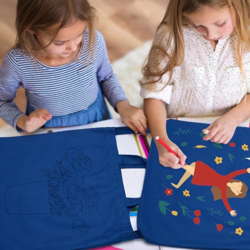 Image of Lily queen Natural Canvas Tote Bag for Crafting Reusable Grocery Shoulder Bags 2pcs