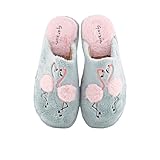  Garzón - Zapatilla Flamencos Piso eva Mujer Color: Gris-Rosa Talla: 39