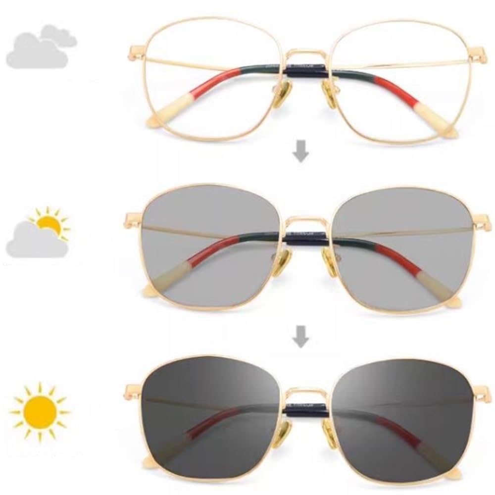 Progresivo Multifocal Gafas De Lectura Fotocromáticasl Anteojos De Sol +2.0 Bifocales Ultraligeras Gafas De Computadora Anti Blue/Fatiga