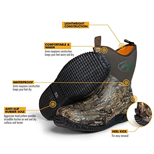 HOT SHOT Duck Commander x Countryman Men’s Hunting Ankle Boot | Durable Neoprene | Waterproof | Lightweight Camouflage Boots2