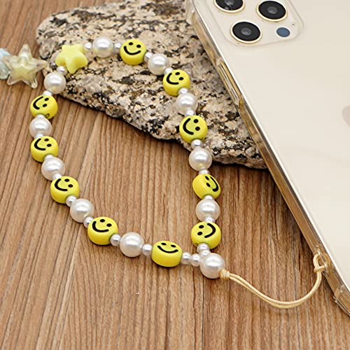 Smiley-Face-Beaded-Phone-Lanyard