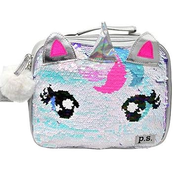 unicorn sequin lunch bag