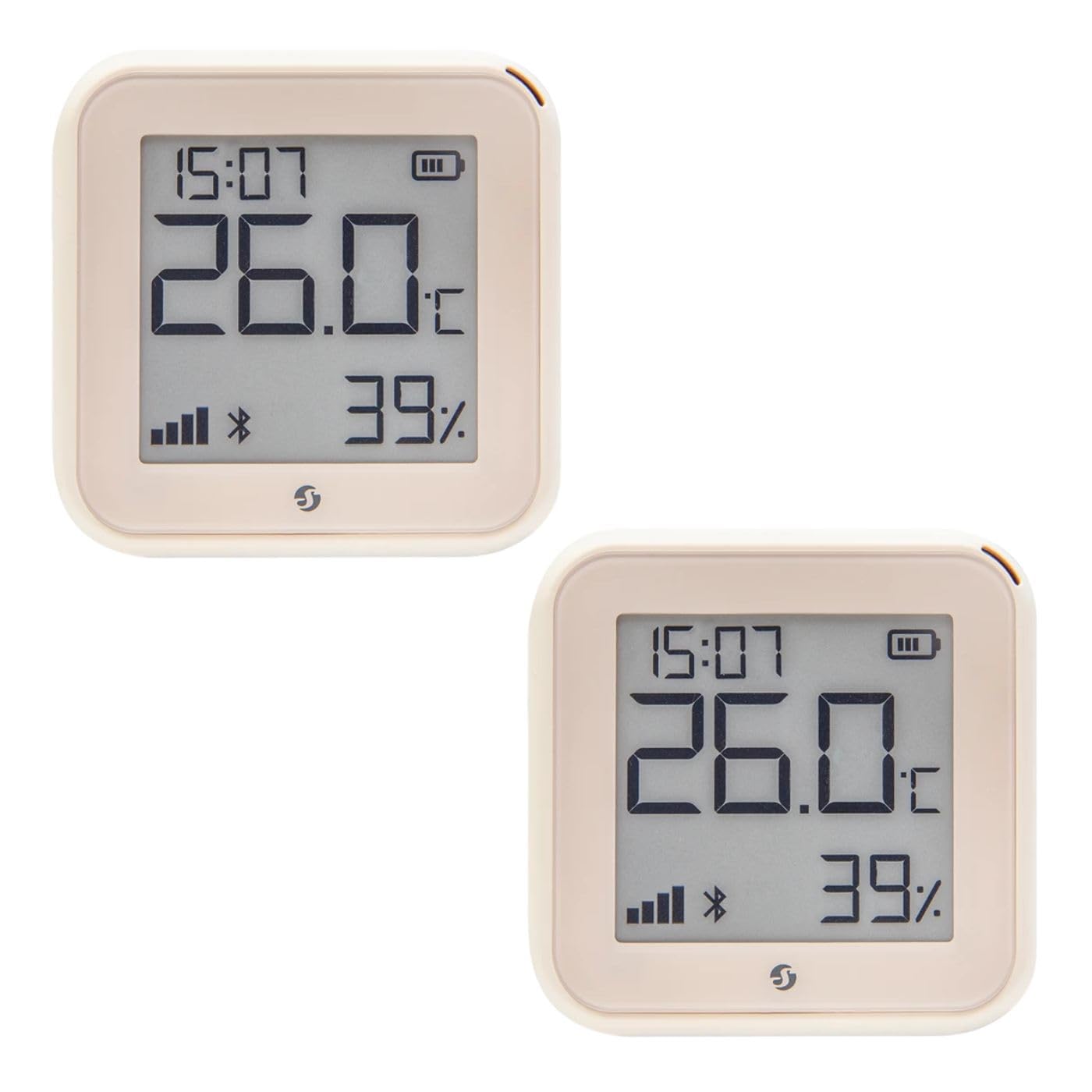 Shelly H&T Gen 3 Ivory | 2er Pack |Wi-Fi und Bluetooth Temperatur&Luftfeuchtigkeitssensor | Hausautomation | Kein Hub erforderlich | Lange Batterielebensdauer | Wandmontierbar