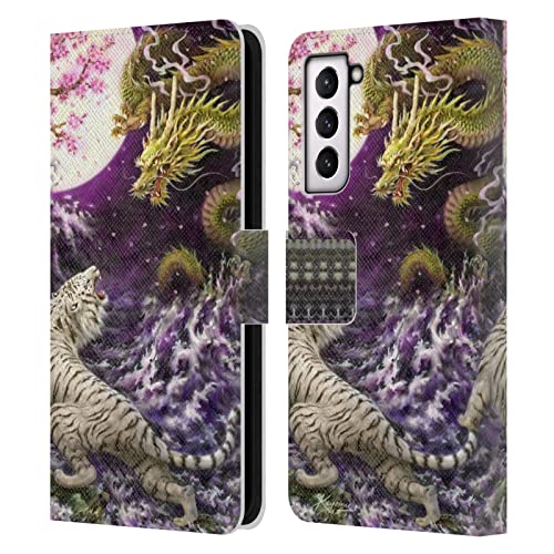 Étui portefeuille Galaxy S21 5G Kayomi Harai Tigre et Dragon